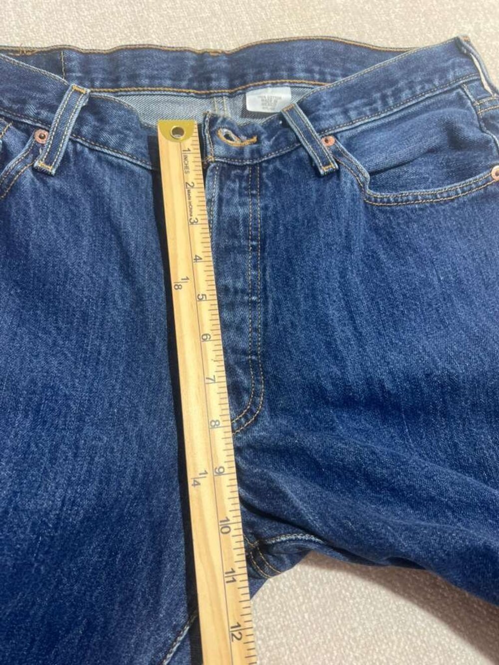 Levi's 501 Y2K Men's Jeans 34x34 Blue 100% Cotton Made in Mexico Button Fly - Picture 4 of 11